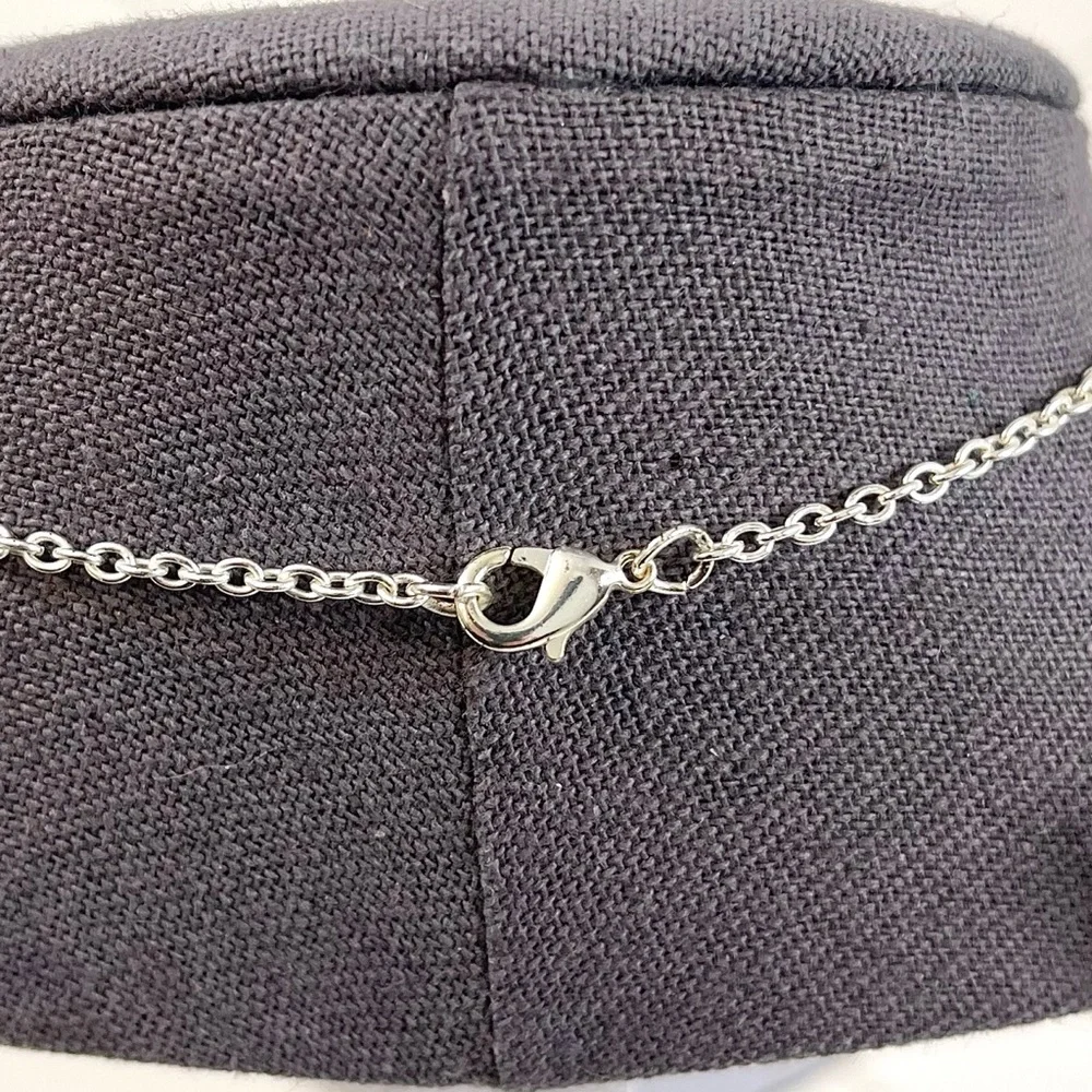 ❤️ Double Silver Heart Pendant Necklace - Picture 7 of 8